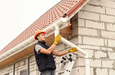 Pose et remplacement de gouttières à Linthes
